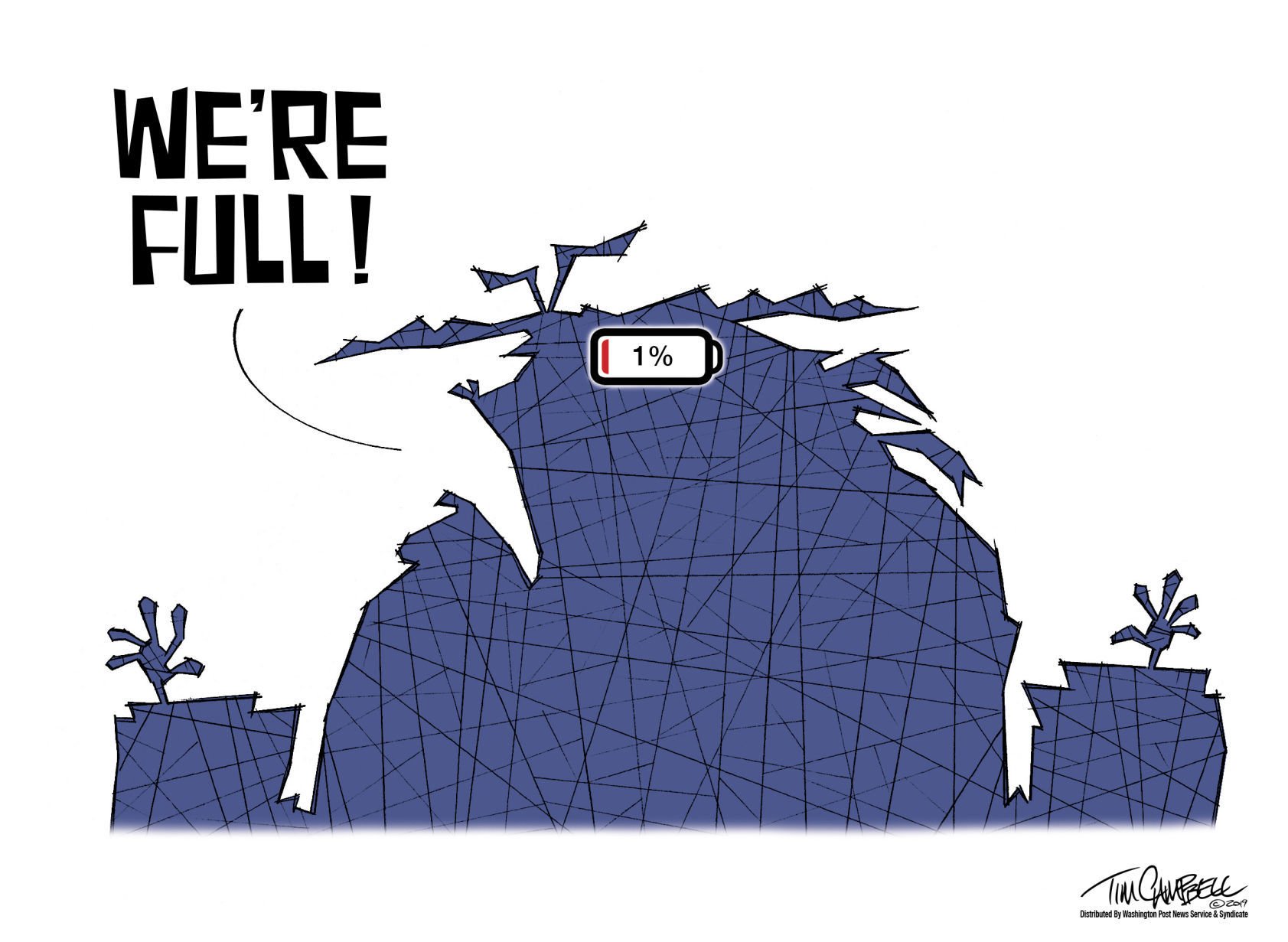 Tim Campbell cartoon